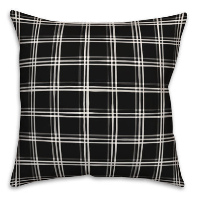 Plaid Outdoor Reversible Throw Pillow