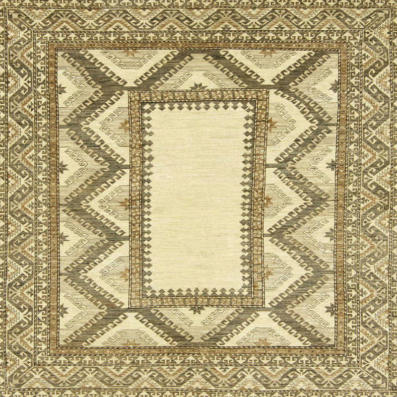 Tapis abstrait moderne 2692, Carré 5 pi