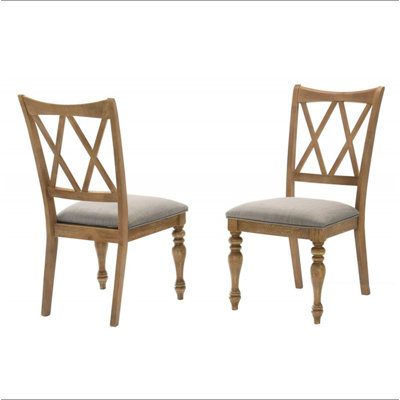 Ensemble de 2 chaises de salle à manger en bois naturel
