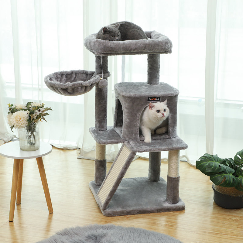 96cm H Cat Tree, Grey