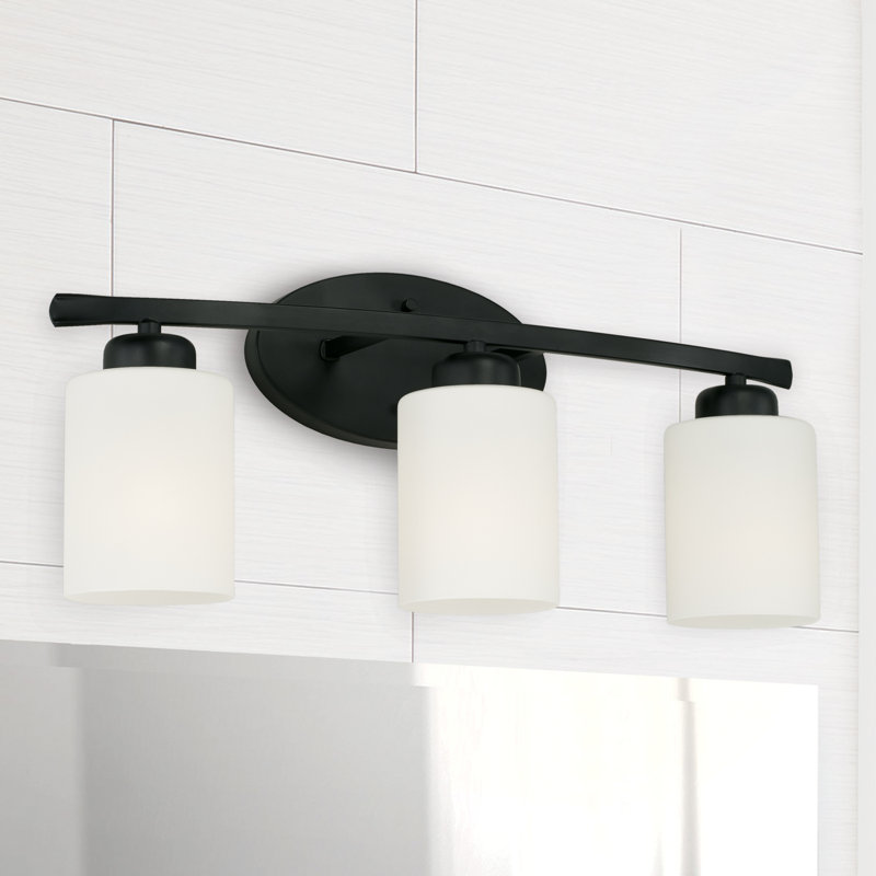 Dixon Dimmable Vanity Light, Matte Black, 3