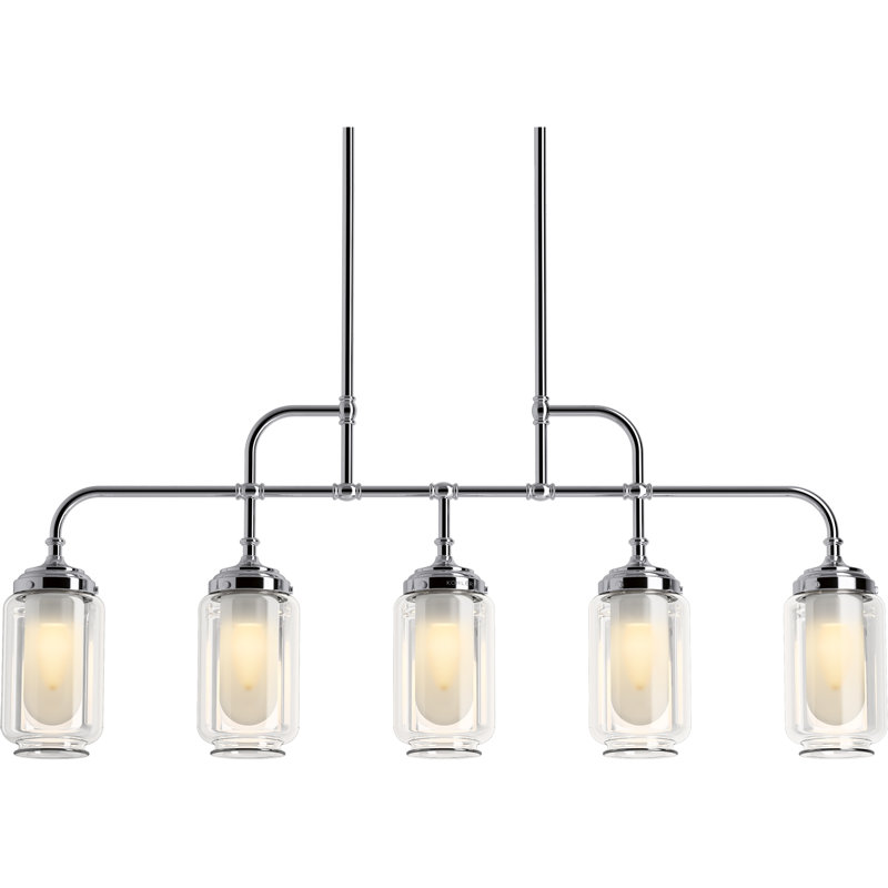 Artifacts 5 - Light Unique Empire Chandelier, Polished Chrome