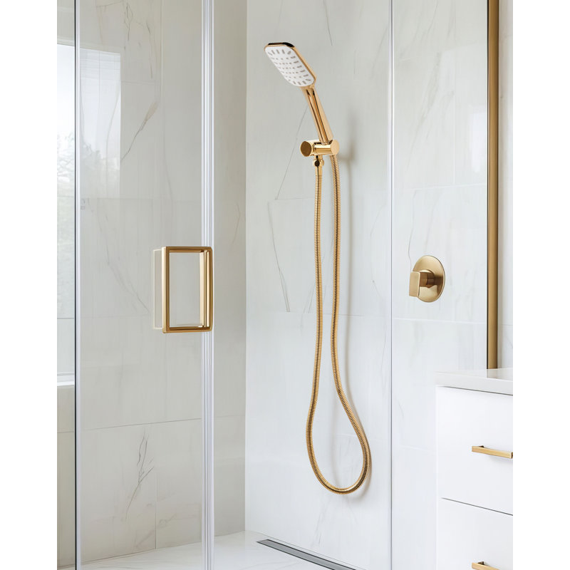 Shower Head and Hose Kit AMAJA, Gold