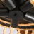 48'' Retractable Black Ceiling Fan Boho Farmhouse Design with Remote Control