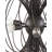 Akio 6 - Light Wrought Iron Dimmable Geometric Chandelier