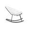 Chaise berçante d'extérieur en métal-1586728941