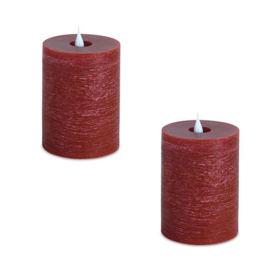 Ensemble de deux bougies rouges sans flamme