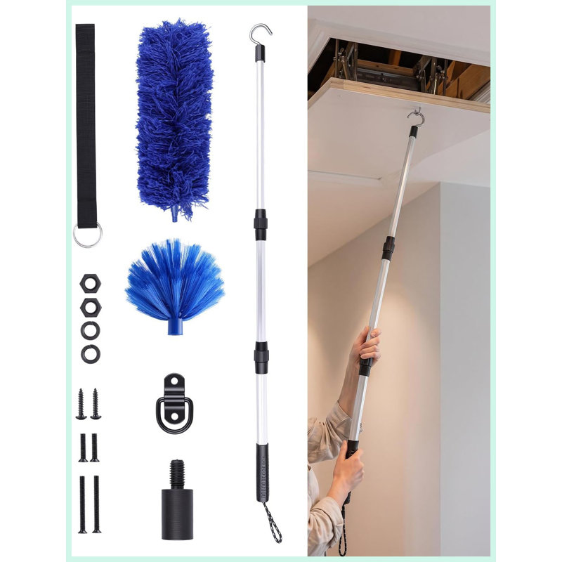 Pull Down Hook with Cord for 17-40 Inch Telescoping Attic Stairs Door