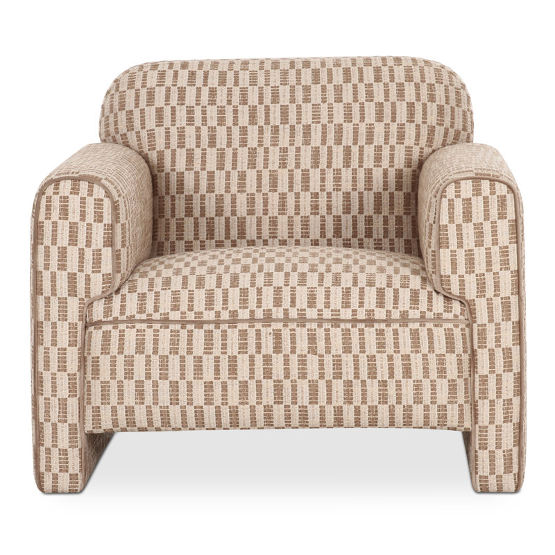 Leo Armchair, Taupe, Abstract