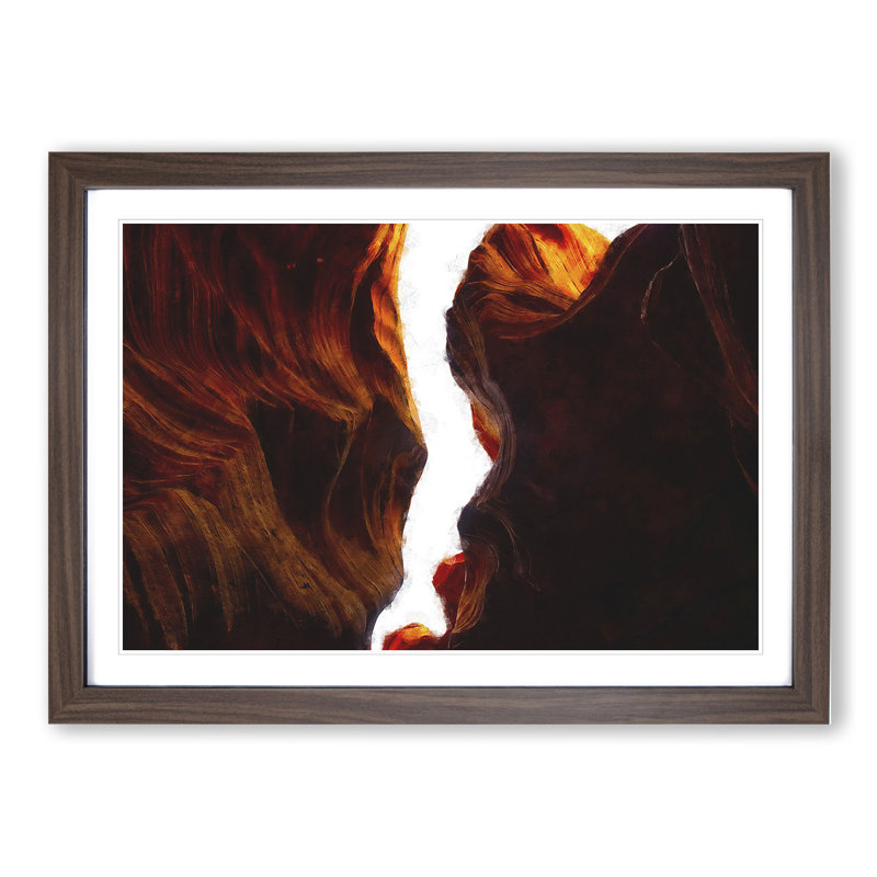 Sandstone in Antelope Canyon Vol.1 - Picture Frame Graphic Art, 36cm H x 48cm W x 2cm D, Walnut Framed