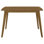 Angled Legs Dining Table In Chestnut Finish - Solid Wood, Rectangular For A Modern And Elegant Mid-century An Practical
