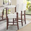 De 4 chaises de bar de style Mid-Century avec dossier, revêtues de lin, pattes à griffer, douces et confortables pour les tabourets rembourrés à long terme, repose-pieds pour la cuisine-118897226
