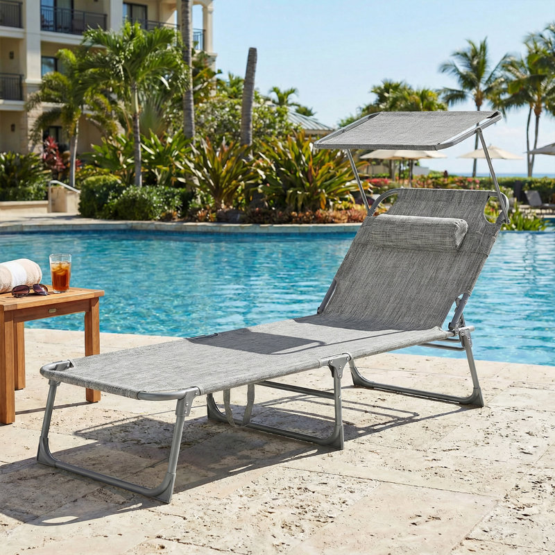 Salerna 193cm Long Single Chaise, Melange Grey