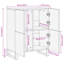 60cm Solid Wood Sideboard