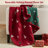 Red Cozy Holiday Reversible Textured 2-Piece 50x60'' Throw & Decorative Accent Pillows