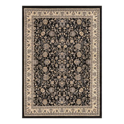 Hanan Floral Black Area Rug