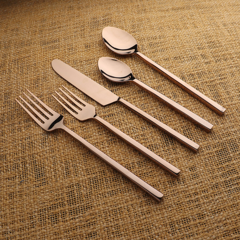 Goldstein Jason Bronze PVD Flatware, 5-Pc. Place Setting (Service for 1)
