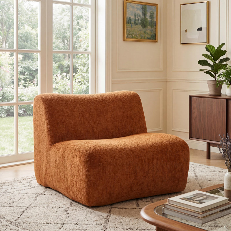 Fauteuil modulaire à compression courbé Arcelle, 1, Orange