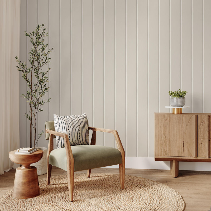 Imitation Group Painted Wood Panel Wallpaper, Stone