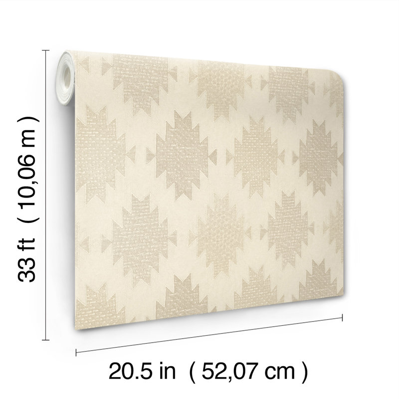 Stitched Heirloom Wallpaper, Brown