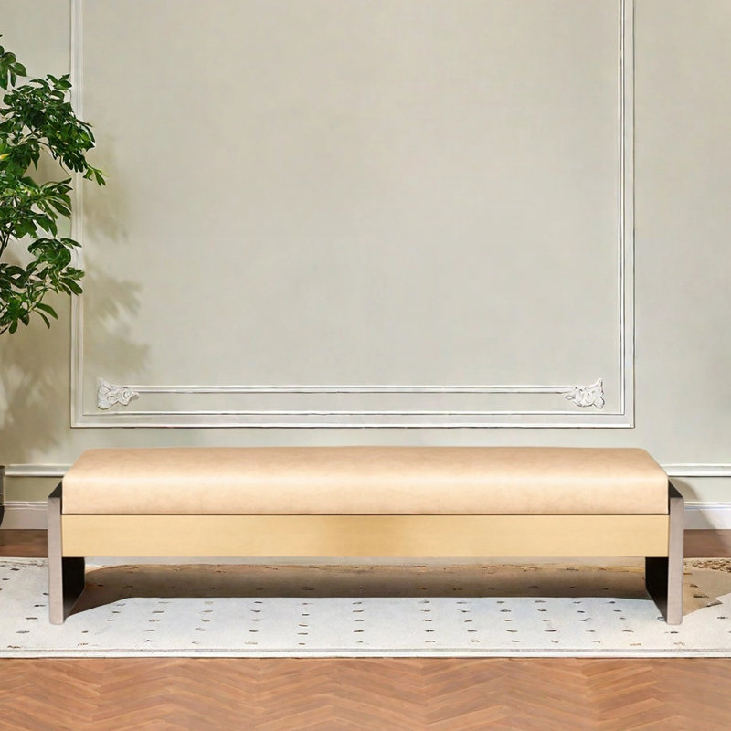 Banc simple pour vêtements, H 17,72 po x l 78,74 po x P 19,69 po