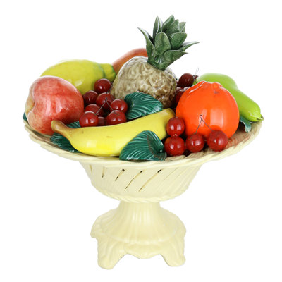 Crain Authentic Capodimonte Fruit Basket Centerpiece