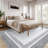 Randolph Modern Machine Washable Rug Bordered Design Non-Slip Low Pile Rubber Backing Area Rug for Living Room Bedroom Kitchen Dining Room-1788960552