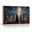 Sept femmes en robes tenant des bougies sous une toile murale d'Halloween-179001812