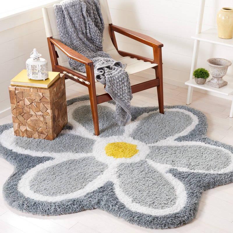 Tapis ivoire / gris Kandida Novelty 902, Rond 6 pi