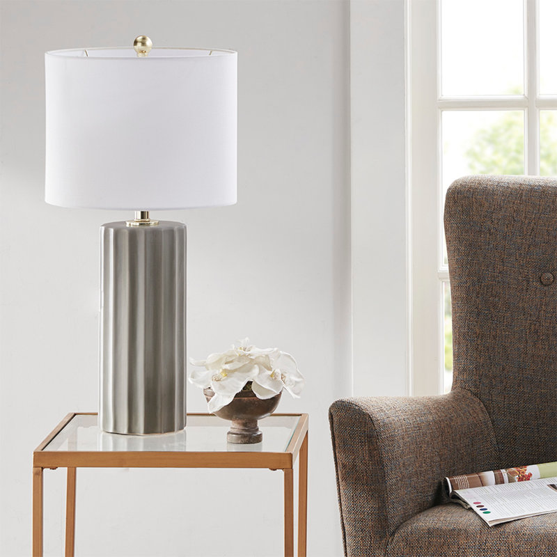 Ribbed Texture Ceramic Table Lamp