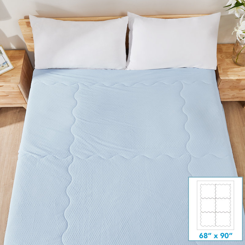 Cooling Comforter, Quick Cool Technology, Lightweight & Hypoallergenic Summer Duvet, King, Blue