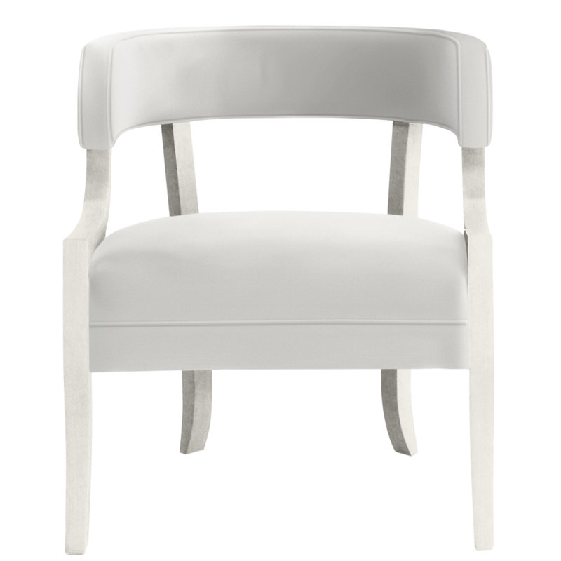 Thom Filicia Home Cotton Barrel Chair, Tommy Snow, Casa Blanca
