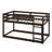 Twin Over Twin Solid Rubber Wooden Floor Bunk Bed – Ladder & Strengthened Slat Bed Platform-248476146