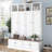 VIBE HAUS 76.7''H Farmhouse Hall Tree with Bench and Cabinet, 4-in-1 Entryway Bench with Coat Rack, Modern Entryway Storage Organizer with Open Cubbies & Hooks for Hallway, Entryway, Living Room