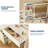 Vanity Desk with Sliding LED Mirror & Stool, Makeup Table with 4 Drawers & Open Shelves, Charging Station for Bedroom, Bathroom-1843069375