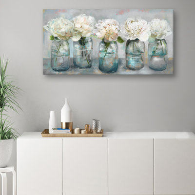 Pivoines fraîches - impression sur toile tendue
