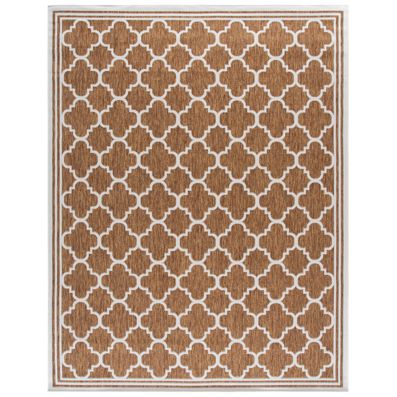 Omveer Performance Geometric Indoor/Outdoor Area Rug, Rectangle 8' x 10'