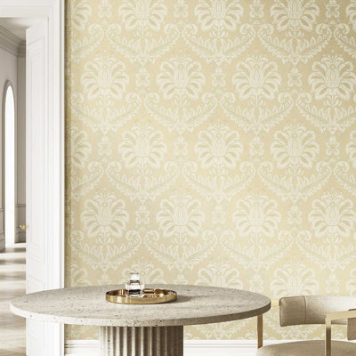 Ornamenta Collection Traditional Damask Wallpaper Roll