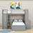 Asgun Wood Bunk Bed with Shelves,Desk and Drawer-872013288-822469660