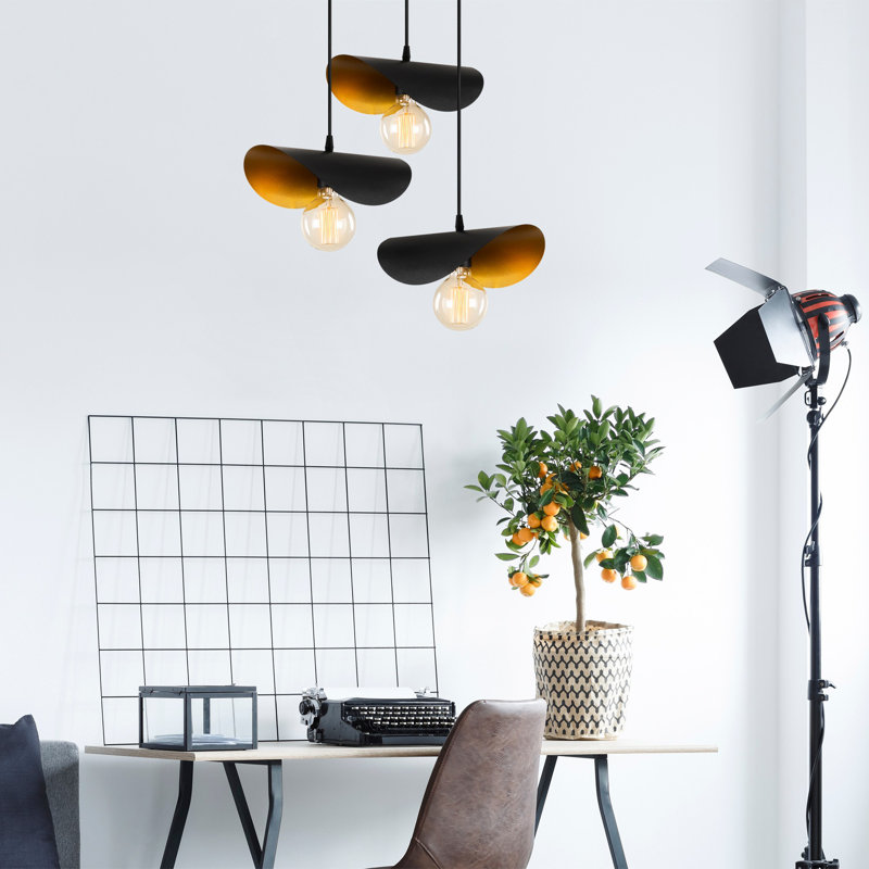 Express 3 - Light Cluster Geometric Pendant, Black