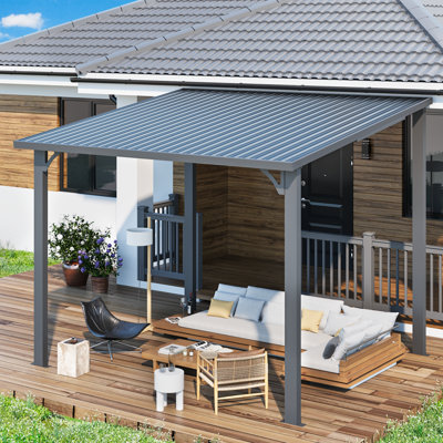Hardtop Gazebo With Galvanized Steel Sloping Roof