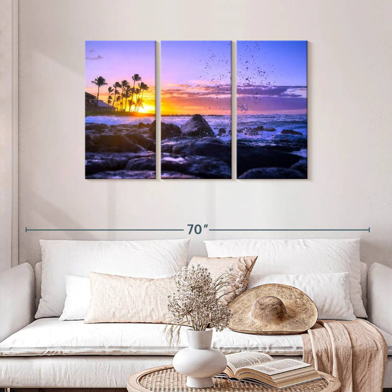 Gillard Kauai - lever de soleil mauve, H 48 po x l 74 po