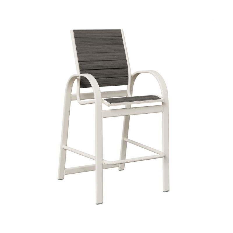  Chaise de bar en aluminium Murphy, Gris côtier