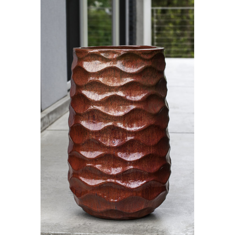 Handmade Planter, Sunset Red
