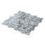 Carreau de mosaïque en marbre blanc oriental 12 x 12 Bardiglio Nuvolato