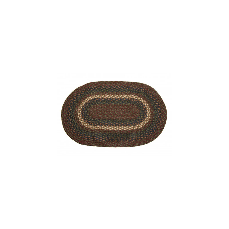 Tapis brun en coton à motif abstrait Wrisley, Ovale 1 pi 8 po x 2 pi 6 po