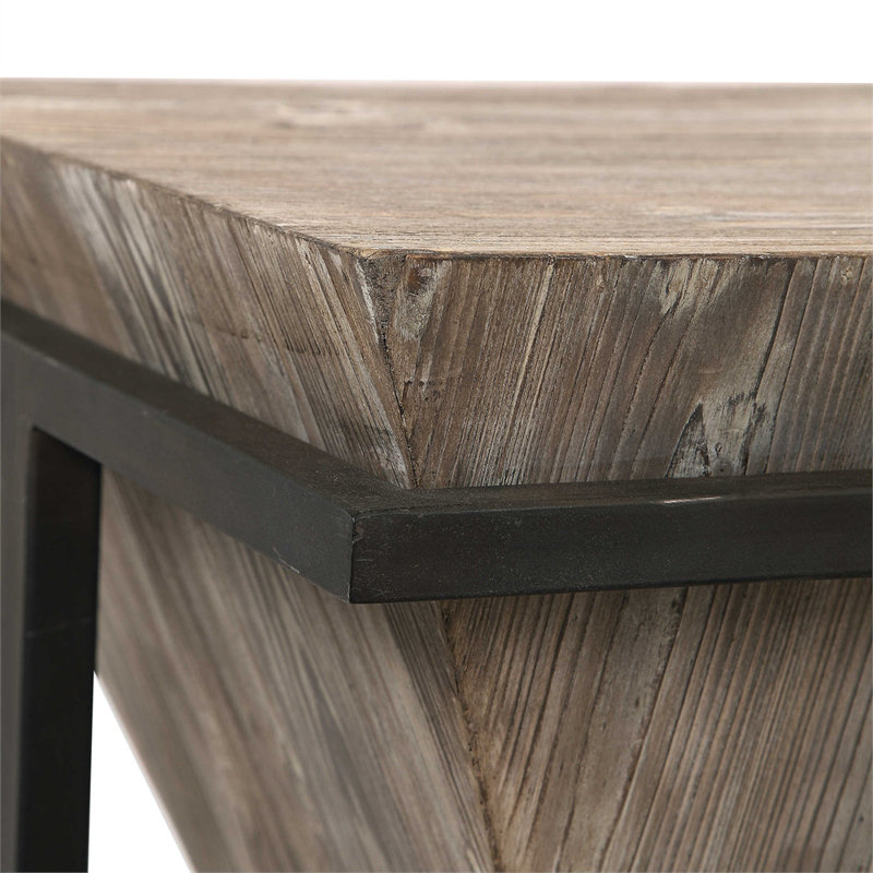 Table de bout Sakcham, Gris délavé/noir