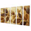 Chocolat brun feuilles de cenery I - art mural brun - décoration murale traditionnelle-177286110-177286097