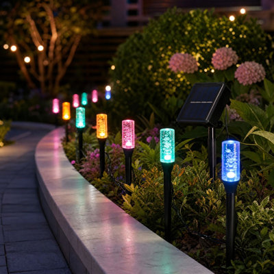 Guirlande lumineuse solaire en forme de boule de Noël en velours, 20 DEL, à piquer au sol, blanc chaud, blanc froid, multicolore, étanche.