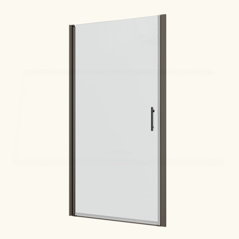 Porte de douche pivotante universelle à ouverture 1 3/8 po avec verre trempé de 1/4 po